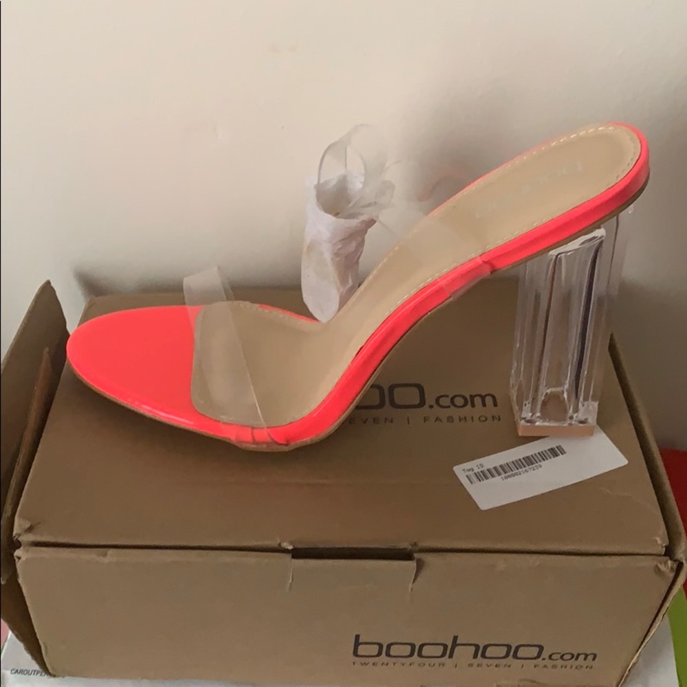 Clear heels from Boohoo